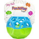 Load image into Gallery viewer, Holy Paws Fun 'N' Play Penta Ball – 3-in-1 Interactive Squeaky Treat Dispenser