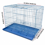 Load image into Gallery viewer, Smarty Pet Heavy Duty Collapsible Wire Pet Cage – Vibrant Blue