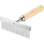Load image into Gallery viewer, Wooden Handle T-Shape Undercoat Rake | Professional Grooming Comb for Dogs & Cats