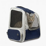 Load image into Gallery viewer, Premium Expandable Pet Carrier Backpack | Breathable & Foldable Travel Bag for Cats & Small Dogs