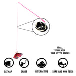Load image into Gallery viewer, Basil Butterfly Cat Teaser Wand with Bell – Interactive Cat Toy