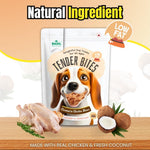 Load image into Gallery viewer, Basil Tender Bites - Coconut in Chicken Bones Dog Treats (70g)