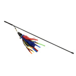 Load image into Gallery viewer, Basil Feather Wand Cat Teaser Toy with Bell & Tinsel