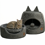 Load image into Gallery viewer, SmartyPet Premium Velvet Cat House (Color May Vary)