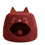 Load image into Gallery viewer, SmartyPet 2-in-1 Foldable Cat House & Cuddle Bed (Color May Vay)