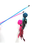 Load image into Gallery viewer, Cat Teasing Plastic Stick with Rattan Ball