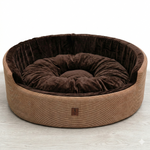 Load image into Gallery viewer, SmartyPet Foam Basket Denim Soft Round Pet Bed