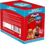 Load image into Gallery viewer, Drools Adult Wet Dog Food – Real Chicken & Chicken Liver Chunks in Gravy (15g x 12 Pouches)