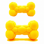Load image into Gallery viewer, EE Toys Durable Yellow Rubber Bone Dog Toy
