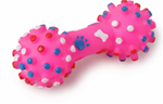 Load image into Gallery viewer, Spiked Squeaky Dumbbell Dog Toy