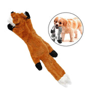 Holy Paws Squeaky Unstuffed Plush Squirrel Dog Toy