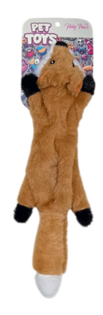 Load image into Gallery viewer, Holy Paws Squeaky Unstuffed Plush Fox Dog Toy (45cm)