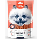 Load image into Gallery viewer, Wanpy Soft Oven-Roasted Salmon Sticks Dog Treats (100g)