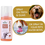 Load image into Gallery viewer, Basil Mouth Freshening Spray for Dogs – Cinnamon Flavor | Natural Oral Hygiene Spray 130ml
