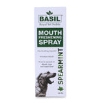 Load image into Gallery viewer, Basil Mouth Freshening Spray for Dogs – Spearmint Flavour, 130ml | Natural Oral Hygiene Spray for Fresh Breath & Dental Health