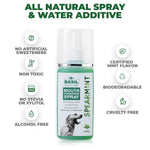 Load image into Gallery viewer, Basil Mouth Freshening Spray for Dogs – Spearmint Flavour, 130ml | Natural Oral Hygiene Spray for Fresh Breath & Dental Health