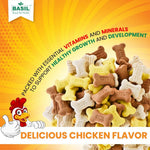 Load image into Gallery viewer, Basil Dog Biscuit Puppy Chicken Egg & Milk 900gm – Healthy Crunchy Treats for Growing Puppies