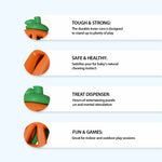 Load image into Gallery viewer, Holy Paws Fruity Bite Orange – 2-in-1 Natural Rubber Treat Dispenser & Chew Toy