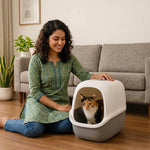 Load image into Gallery viewer, Tilting Heads Premium Hooded Cat Litter Box (LB001)
