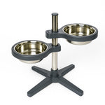 Load image into Gallery viewer, Adjustable Elevated Double Pet Bowl Stand for Cats & Dogs