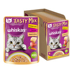 Load image into Gallery viewer, Whiskas Tasty Mix Tuna Kanikama Carrot In Gravy Wet Cat Food - 70g