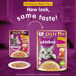Load image into Gallery viewer, Whiskas Tasty Mix Tuna Kanikama Carrot In Gravy Wet Cat Food - 70g
