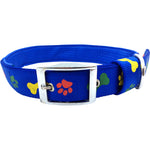 Load image into Gallery viewer, Vibrant Paw-Print Padded Nylon Dog Collar