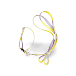 Load image into Gallery viewer, 10mm Silky Dual Color Leash &amp; Collar Set with Bell for Pets