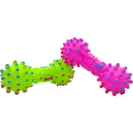 Load image into Gallery viewer, Spiked Squeaky Dumbbell Dog Toy
