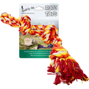 Smarty Pet 3-Knot Heavy-Duty Cotton Rope Dog Toy – 2-String Durable Tug & Chew