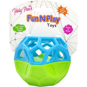Holy Paws Fun 'N' Play Penta Ball – 3-in-1 Interactive Squeaky Treat Dispenser