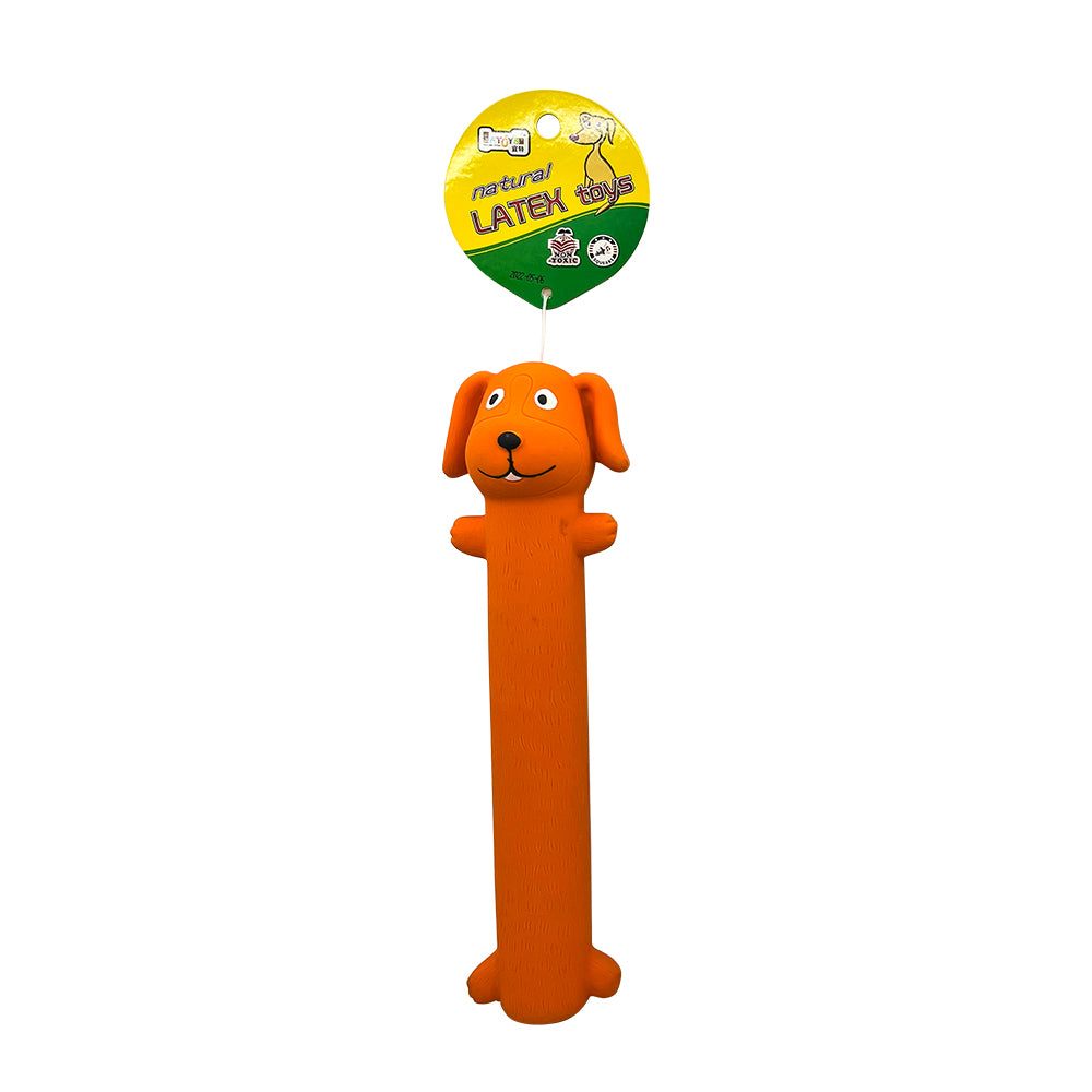 EE Toys Natural Latex Squeaky Orange Dog Toy