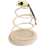 Load image into Gallery viewer, Interactive Spring Mouse Cat Toy – Sisal Scratching Pad &amp; Bouncing Plush Toy