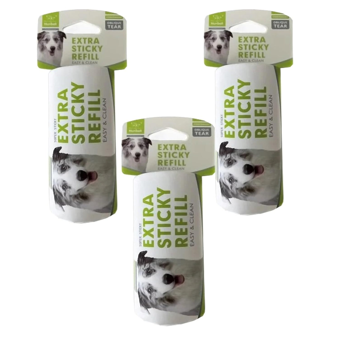 Nunbell Extra Sticky Lint Roller Refills (60 Sheets Per Roll) – Pack of 3