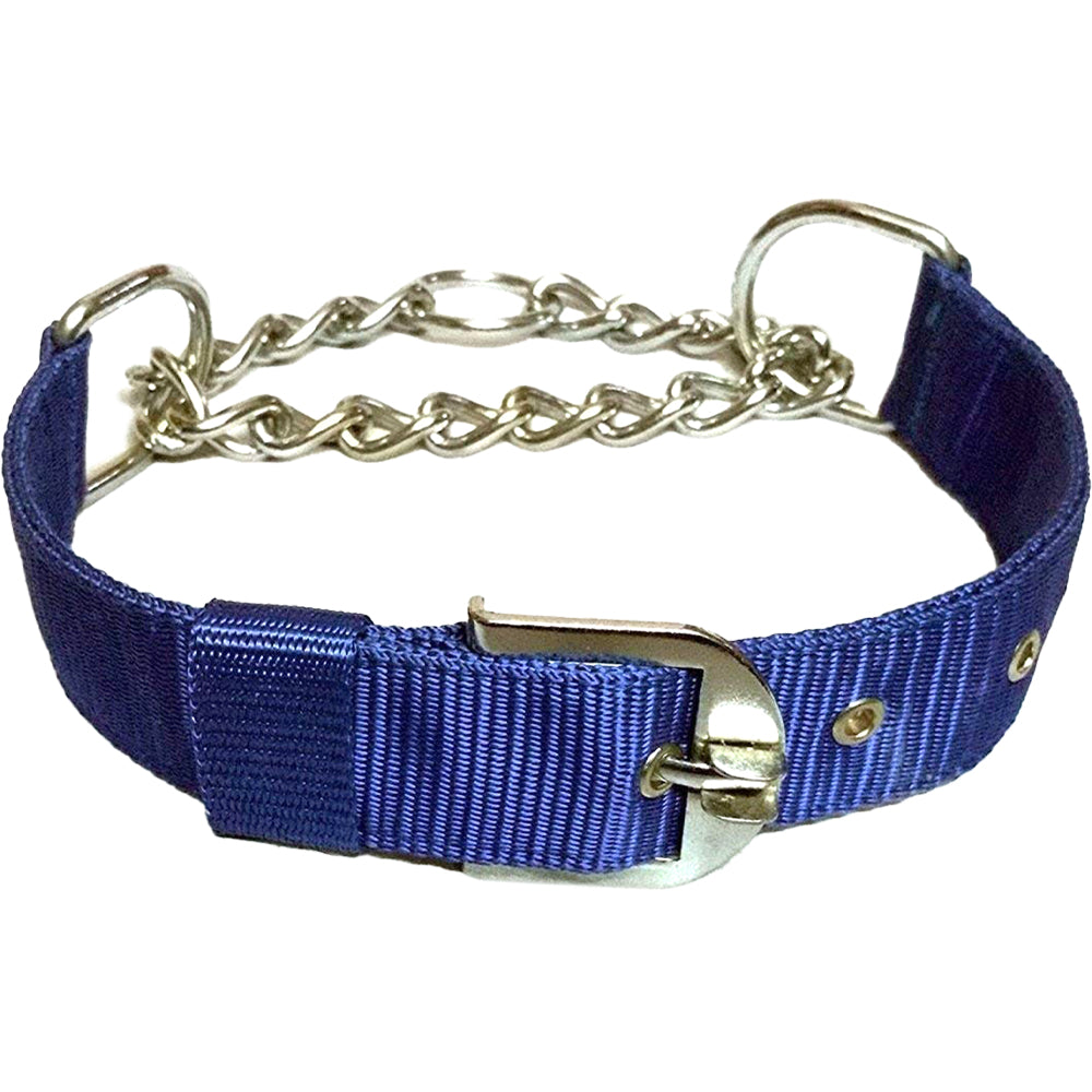 Plain Nylon Choke Collar - Grinded Chain (Color May Vary)