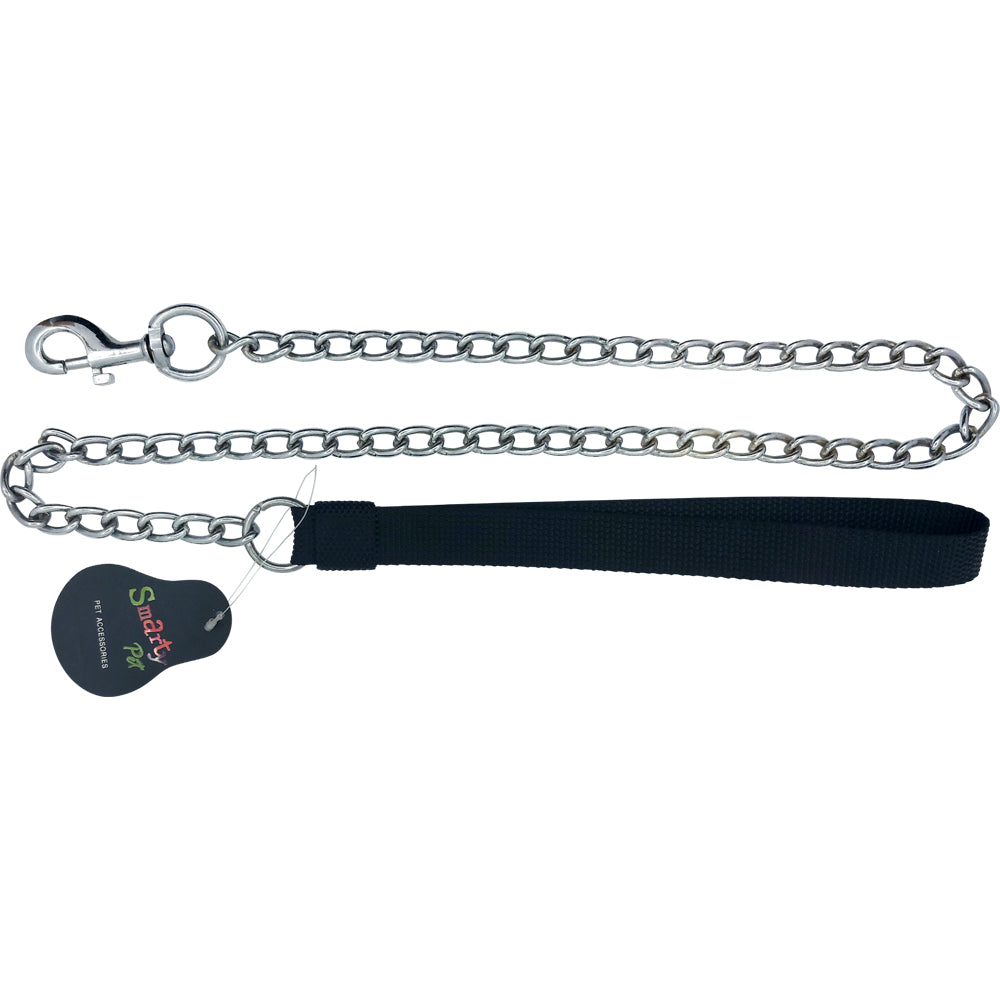 SmartyPet Heavy-Duty Handle Chain Dog Leash – Gauge 10 (No. 3)