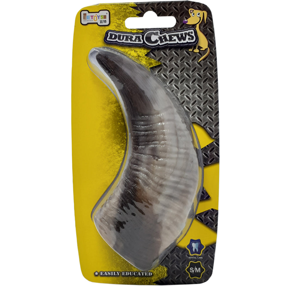 EE Toys Dura Chews: Ultra-Durable PU Cow Horn Dog Toy