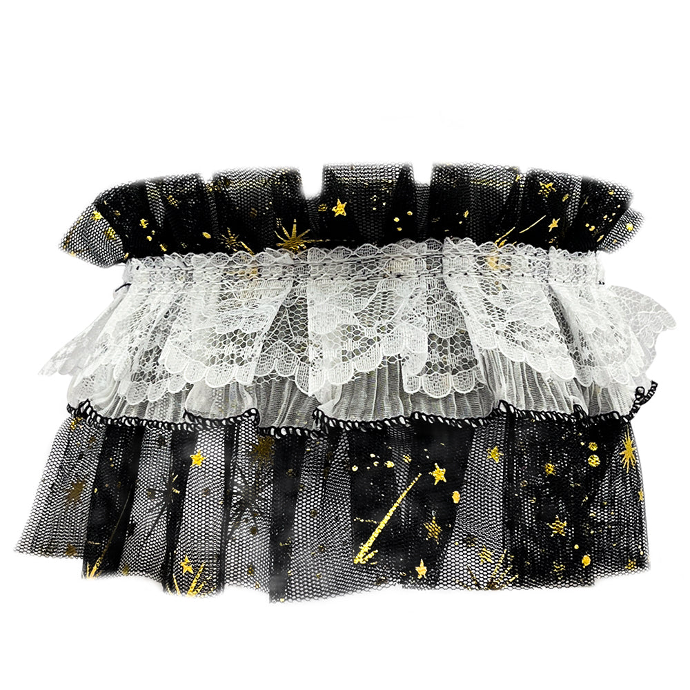 Luxury Ruffled Pet Neck Bib – Elegant Lace Dog & Cat Collar Scarf for Birthdays & Parties