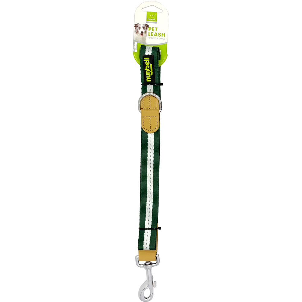 Nunbell Professional Dog Leash Nylon & Leather