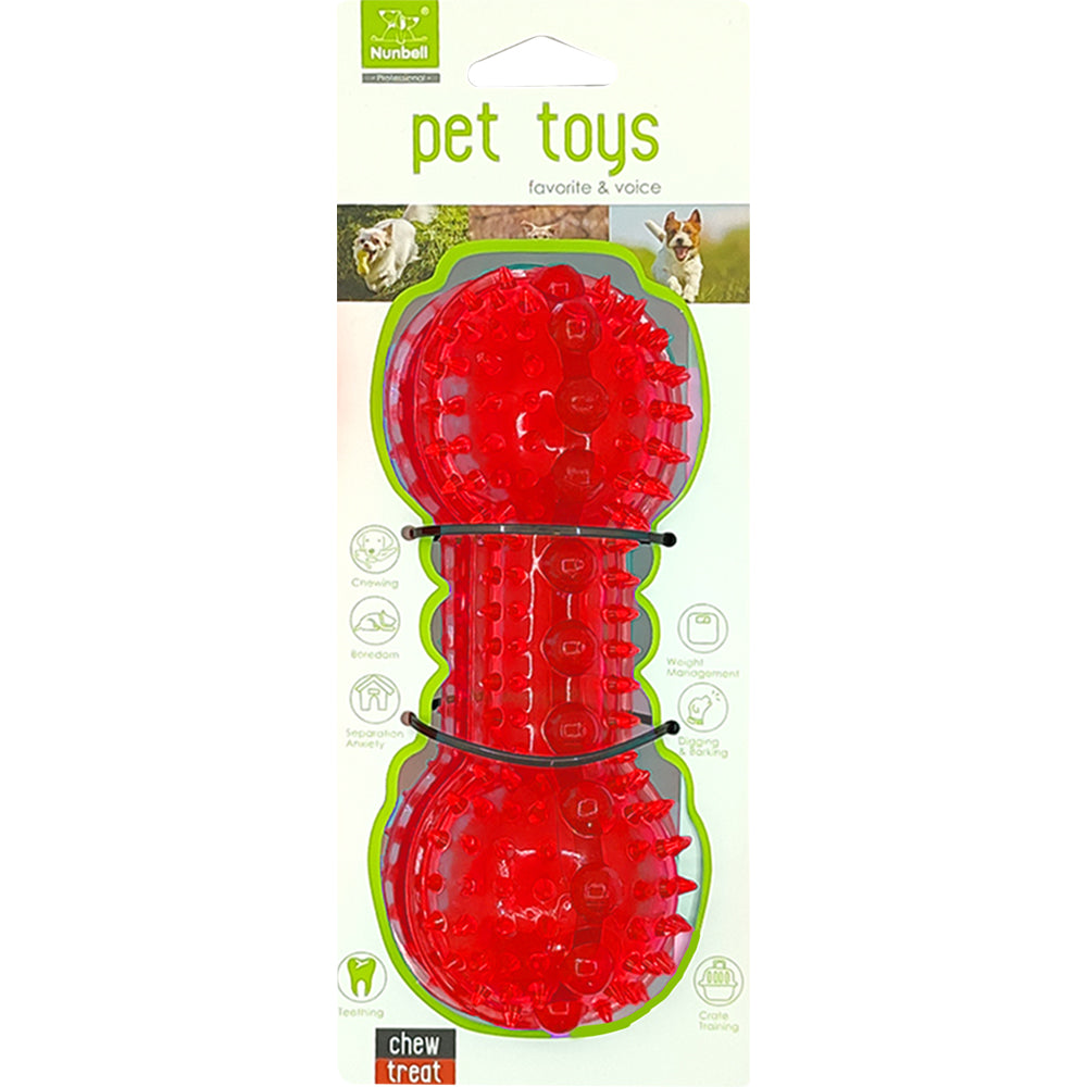 NB Spike Dumbell - Treat Dispenser (Color May Vary)