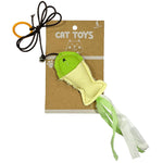Load image into Gallery viewer, SmartyPet Canvas Fish Cat Toy with Crinkle Ribbons, Crisp Bell &amp; Elastic Teaser String