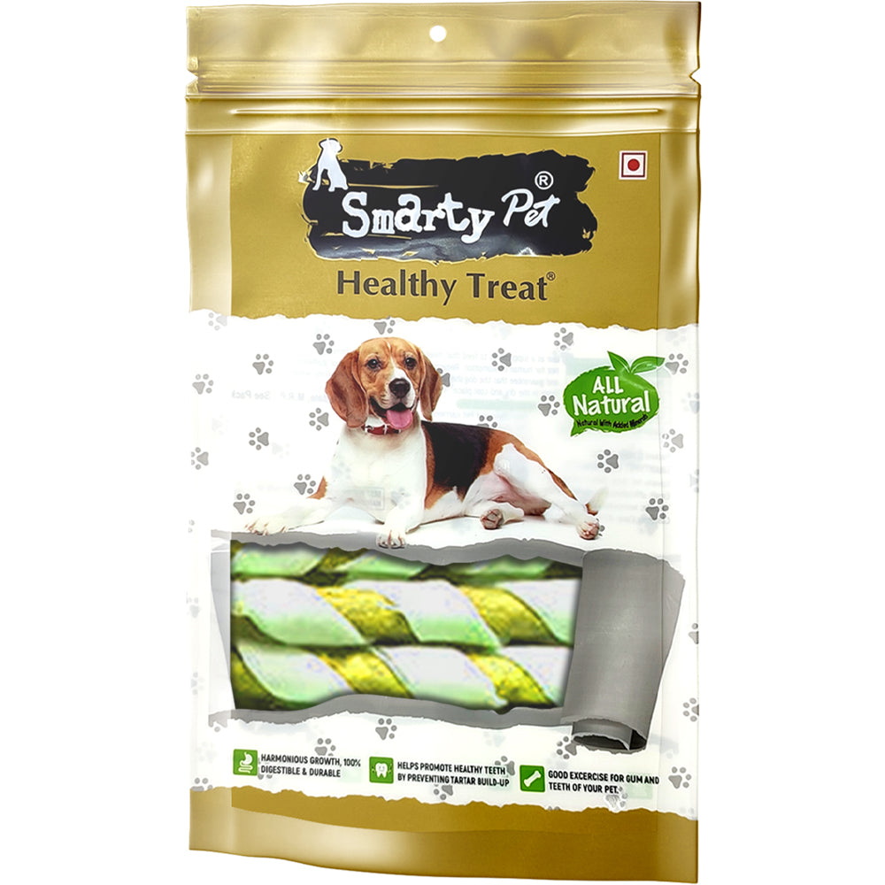 Smarty Pet Healthy Braided Chicken Munchy Stick Treats for Dogs - 25X1