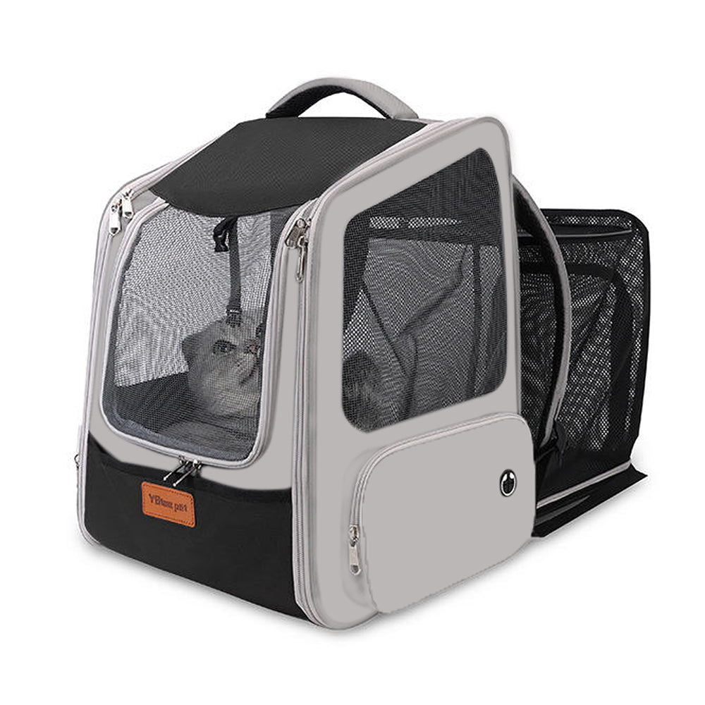 Premium Expandable Pet Carrier Backpack | Breathable & Foldable Travel Bag for Cats & Small Dogs