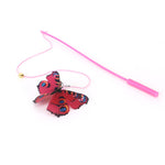 Load image into Gallery viewer, Basil Butterfly Cat Teaser Wand with Bell – Interactive Cat Toy