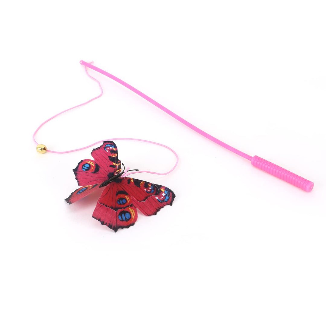 Basil Butterfly Cat Teaser Wand with Bell – Interactive Cat Toy