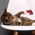 Load image into Gallery viewer, Basil Butterfly Cat Teaser Wand with Bell – Interactive Cat Toy