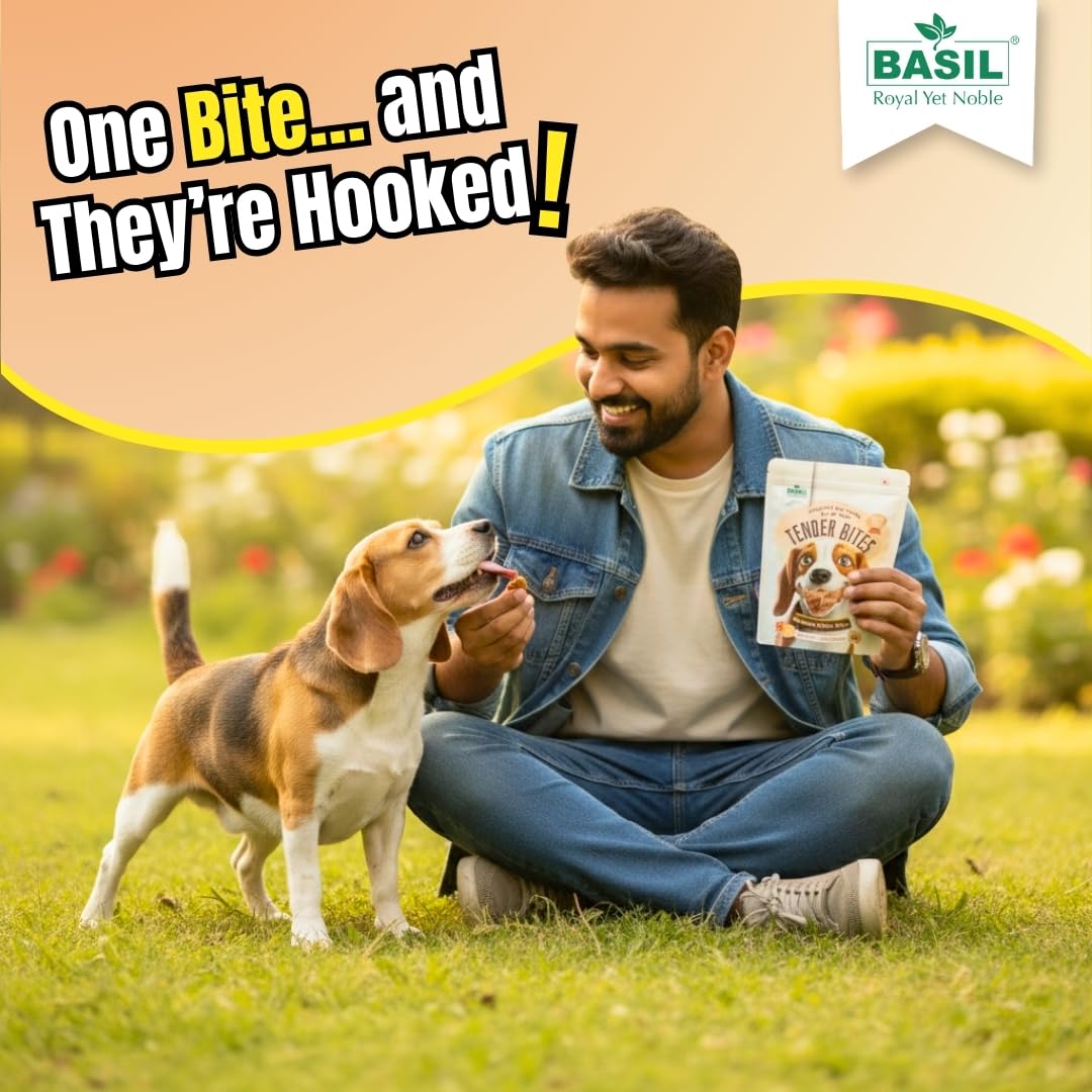 Basil Tender Bites - Coconut in Chicken Bones Dog Treats (70g)