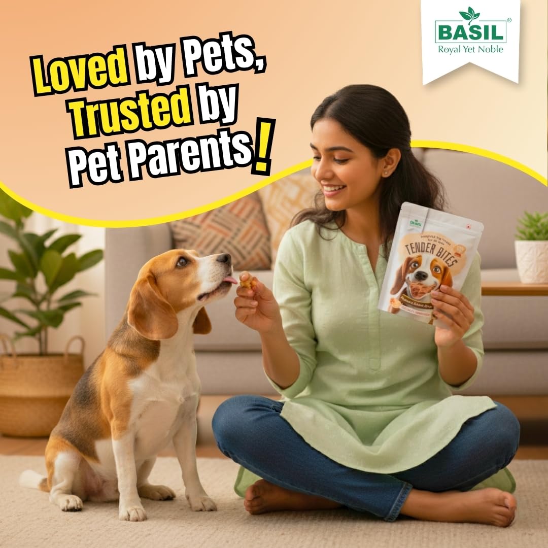 Basil Tender Bites - Coconut in Chicken Bones Dog Treats (70g)