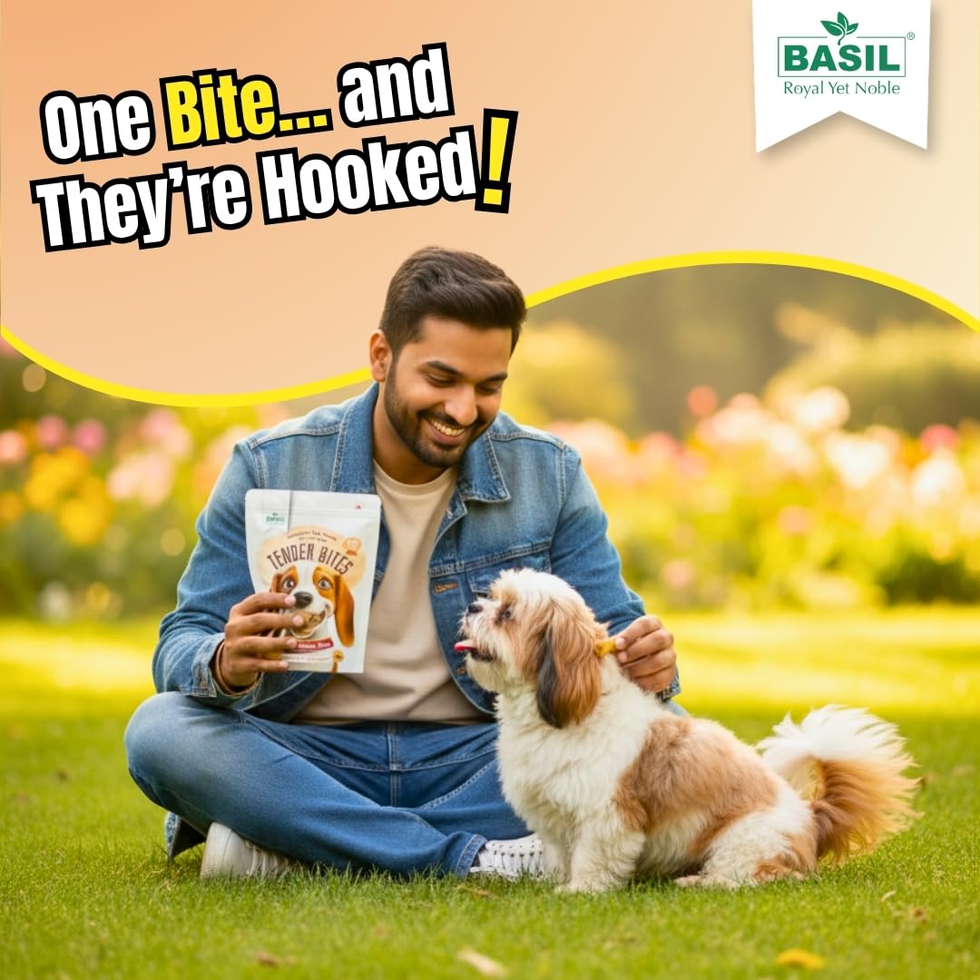 Basil Tender Bites Diced Chicken Dog Treats (70g)
