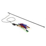 Load image into Gallery viewer, Basil Feather Wand Cat Teaser Toy with Bell &amp; Tinsel